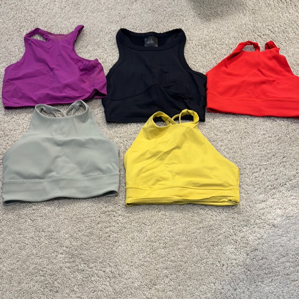 lululemon athletica Crop Tops - Purple, Black, Red, Gray, Yellow